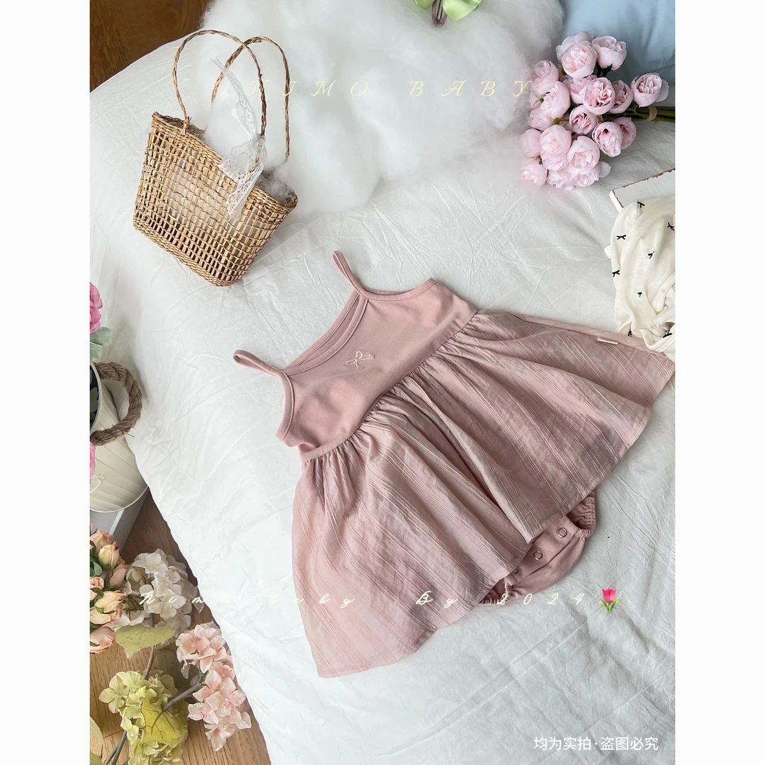 NIMO【珍妮】韩版夏款宝宝公主背带款哈衣纱裙仙气甜美风外穿哈衣裙