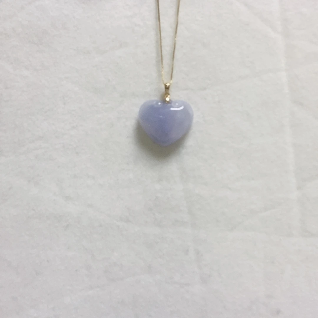 翡翠颈饰18K金镶嵌心