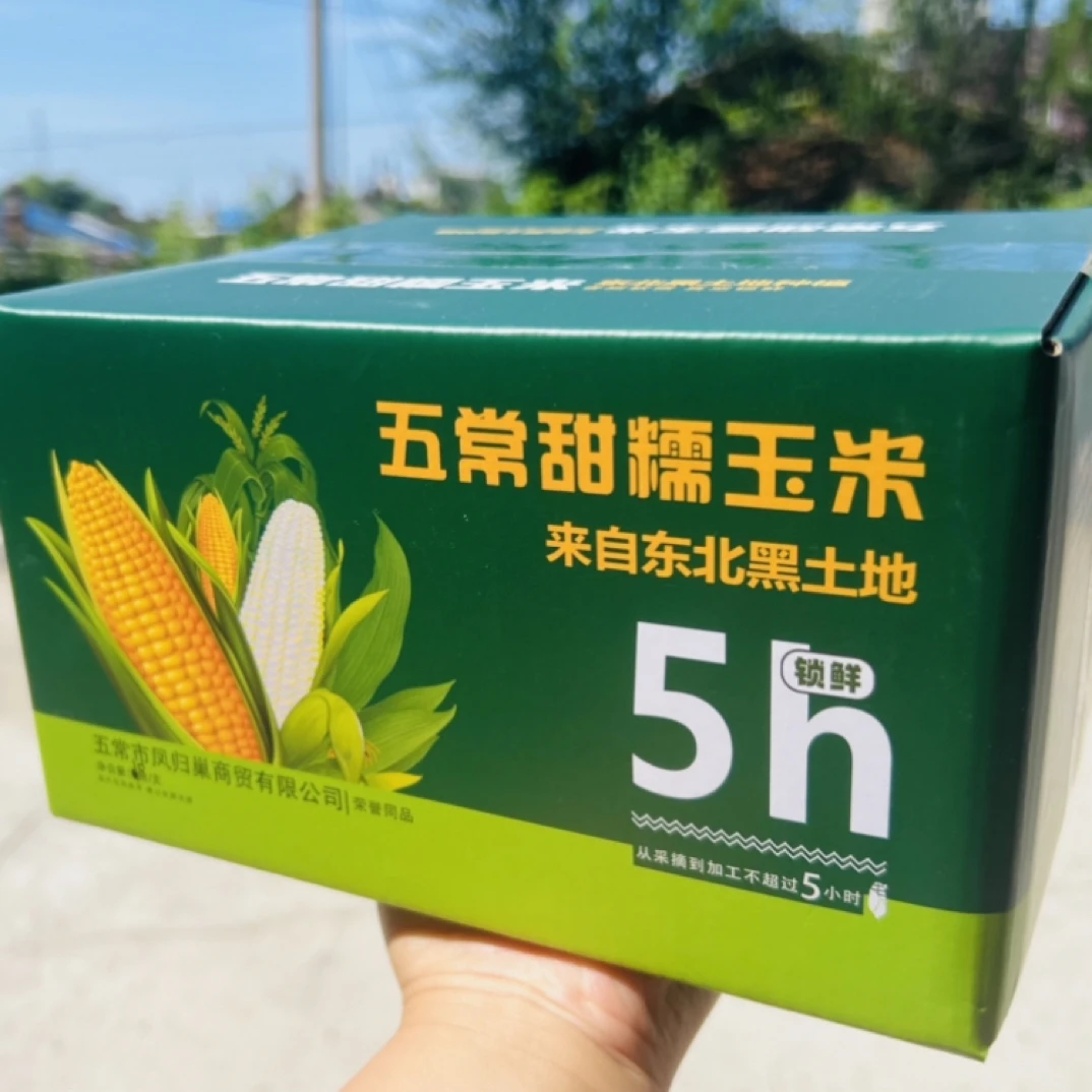 五常甜糯玉米8根一箱300克左右每根