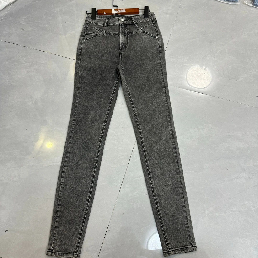 （渡秋服饰a）四季牛仔裤百搭时尚修身显瘦高腰直筒