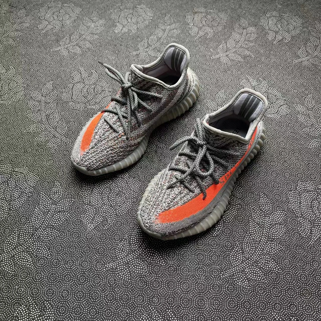 灰橙满天星 40码休闲鞋 adidas Yeezy350 97新有原盒