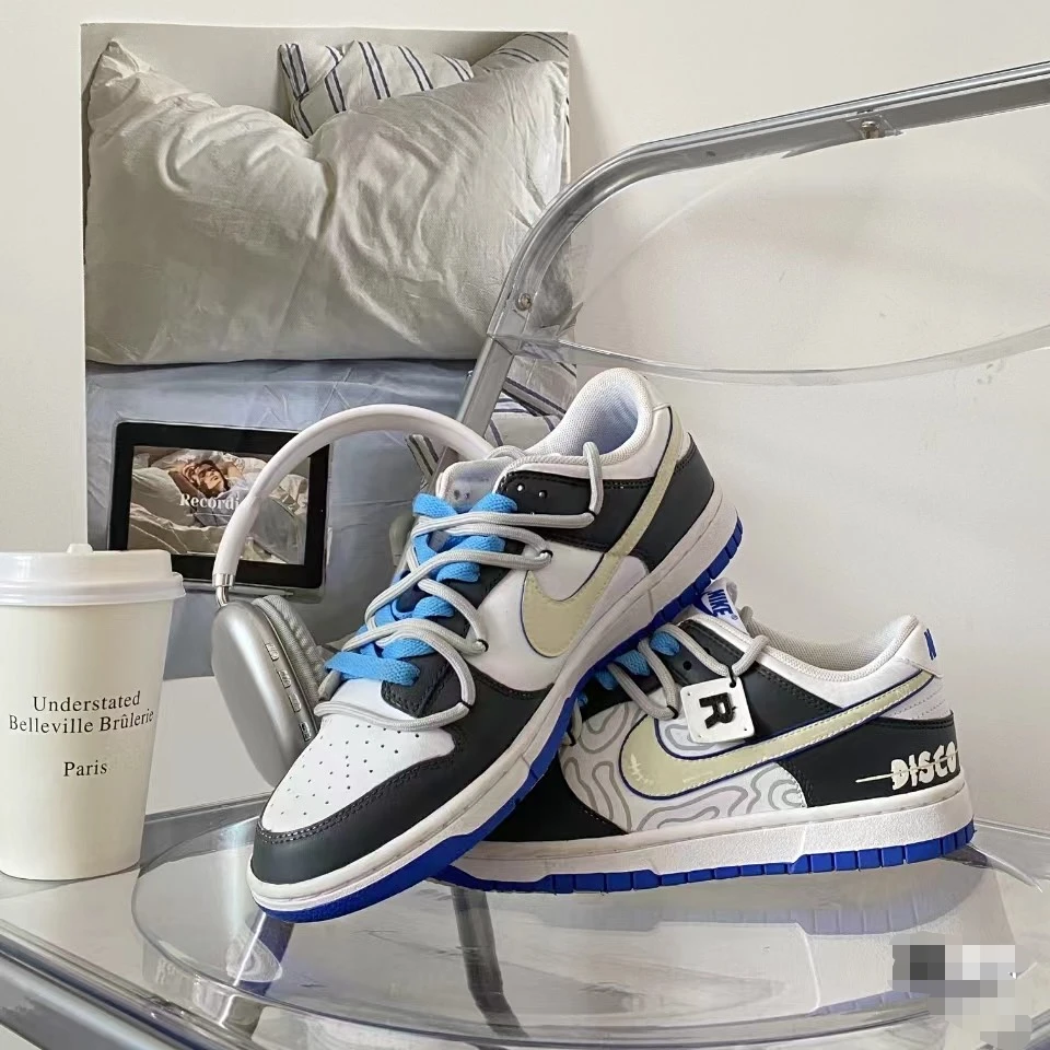 全新原盒！定制款 40.5码板鞋 Nike Dunk 黑蓝