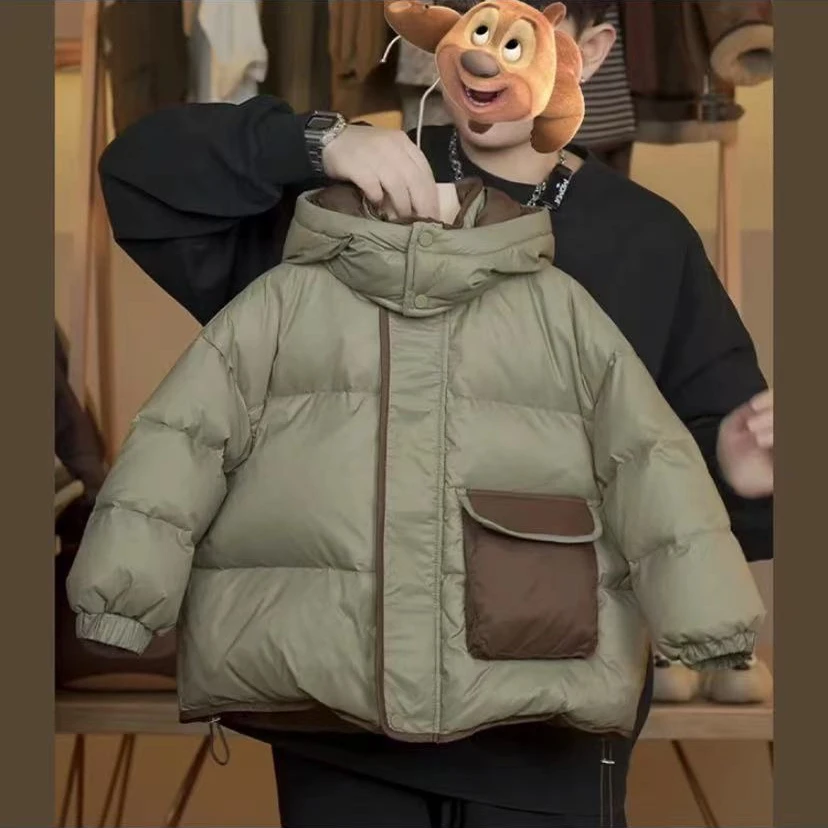 男童棉服2023冬装男女童韩版百搭棉袄时尚加厚棉内胆外套儿童棉衣