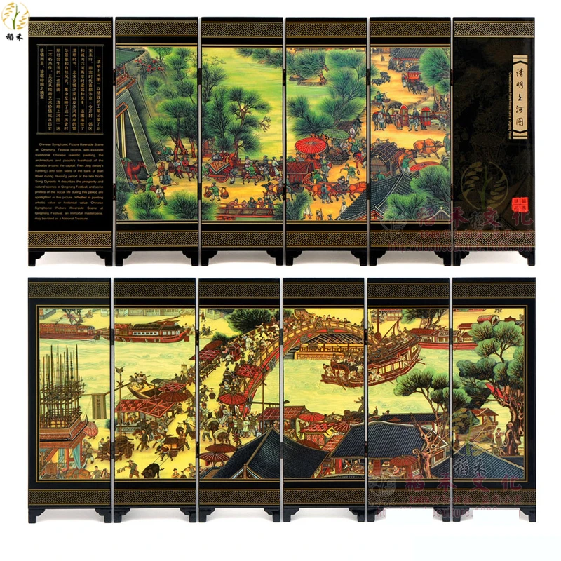 中国风办公室书房桌面装饰品八骏图特色手送老外小礼品伴手礼