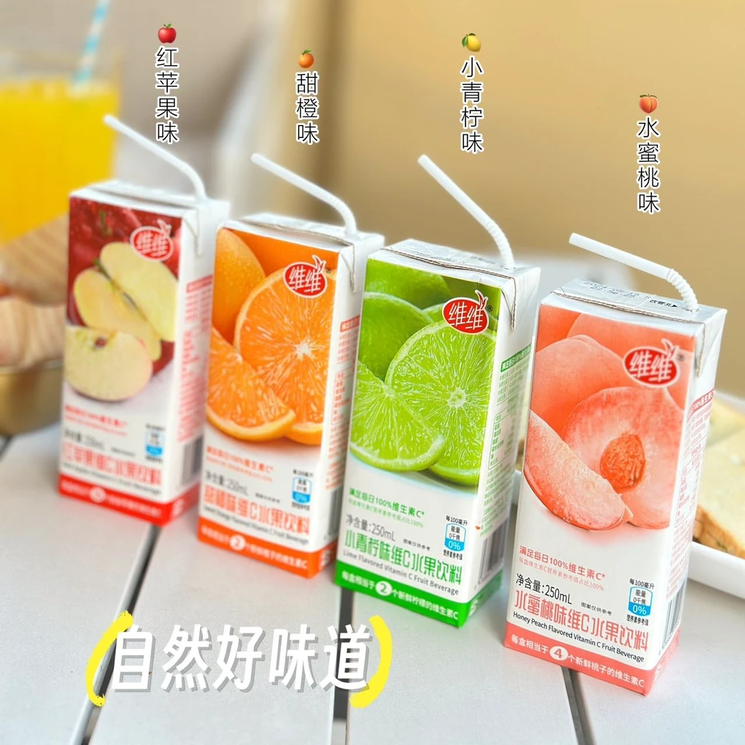 【咱们村专属】WEIWEI/维维  维C水果饮料250ml*10盒