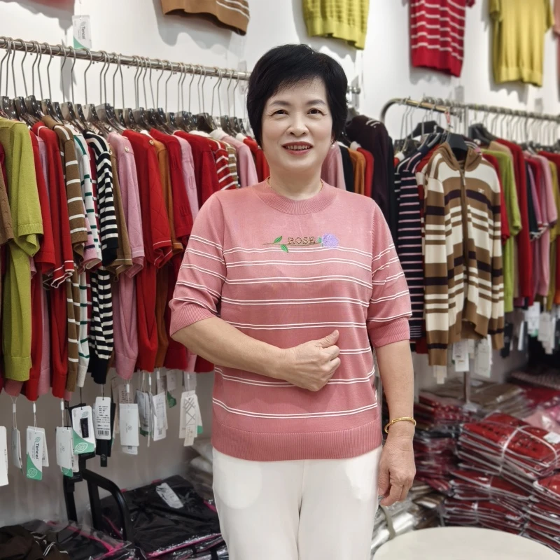 【善雅天丝五分袖】24年春秋新款莱赛尔天丝中老年妈妈装时尚96128