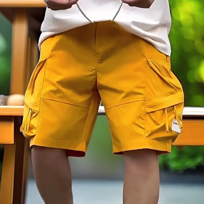 男士短裤夏季透气薄款多口袋工装五分裤休闲宽松潮流户外百搭