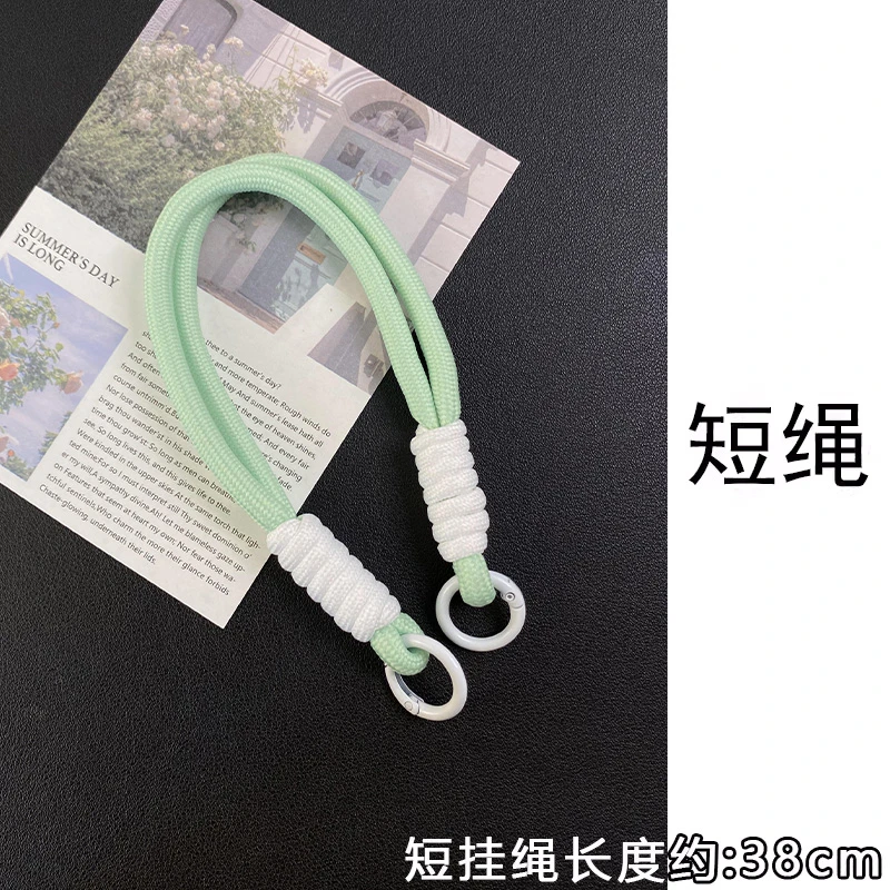 纯色编织手腕绳短绳手环垫片手机壳挂绳钥匙扣挂件撞色短款耐用