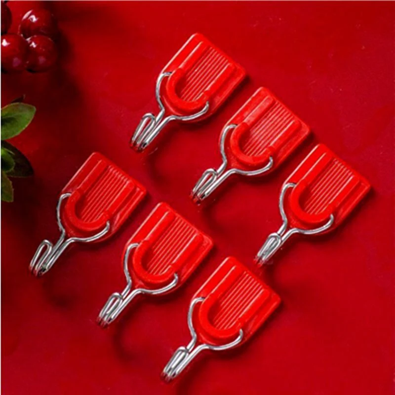 红色小号创意挂钩婚庆自粘强力粘钩粘贴式背胶喜庆衣物挂钩衣帽钩