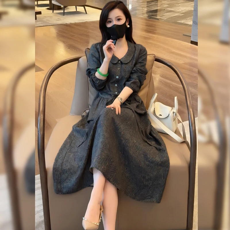 【黎老板专属】早秋气质高档法式轻奢收腰连衣裙AF4LJS0256