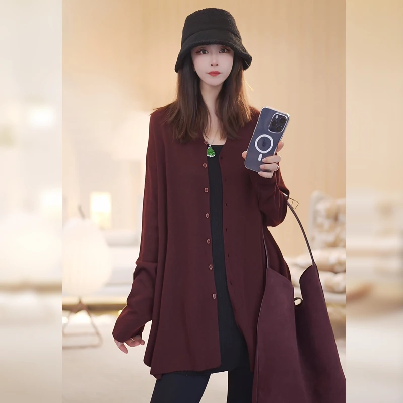 Linda姐高端线【返潮复古】秋冬时尚高档内搭针织开衫AW4ZKS0014