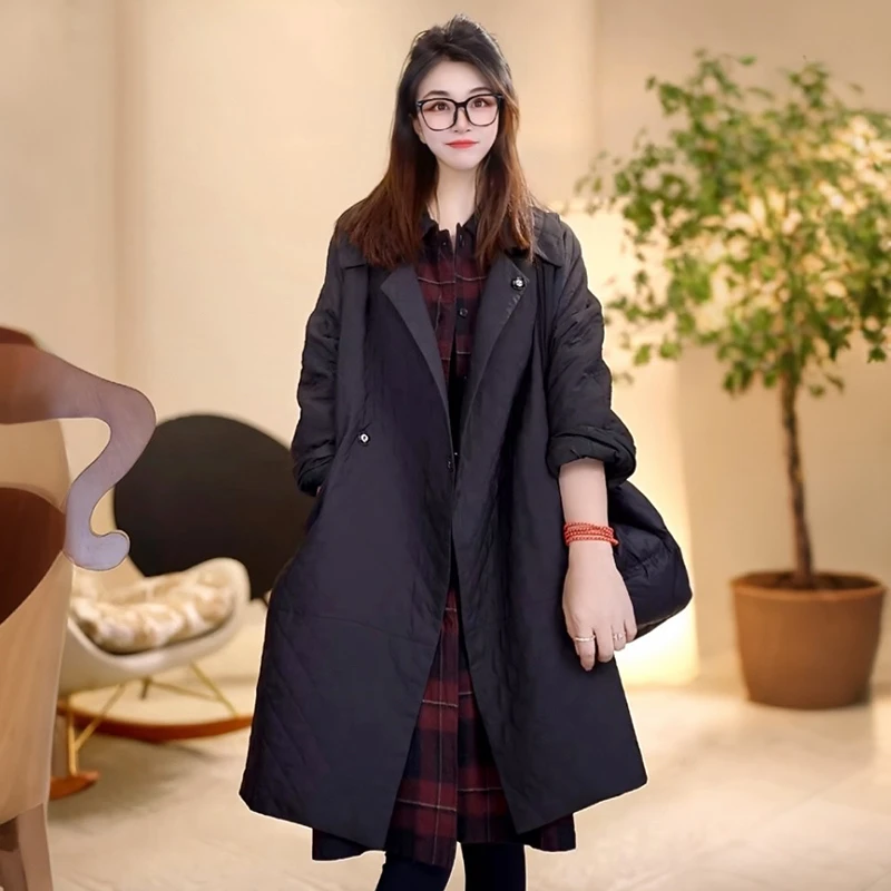 Linda姐高端线【派克棉服】秋冬通勤宽松风衣棉服外套AW4WWT0107