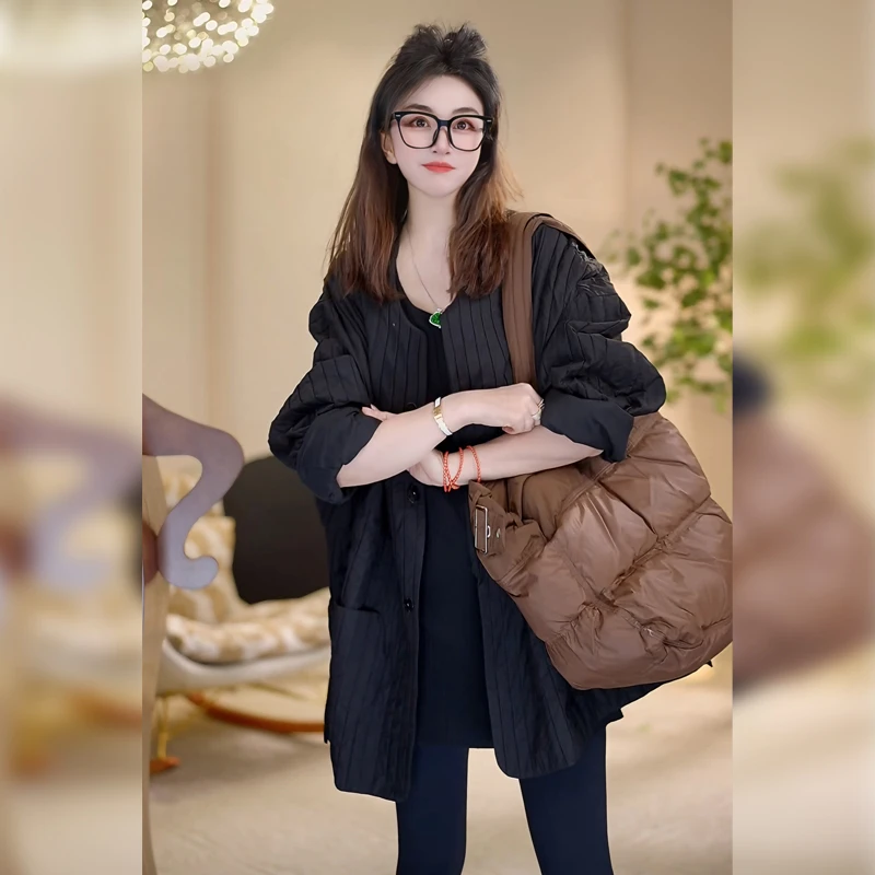 【Linda姐高端线】秋冬时尚气质高档休闲宽松女士外套AF4WDW0145