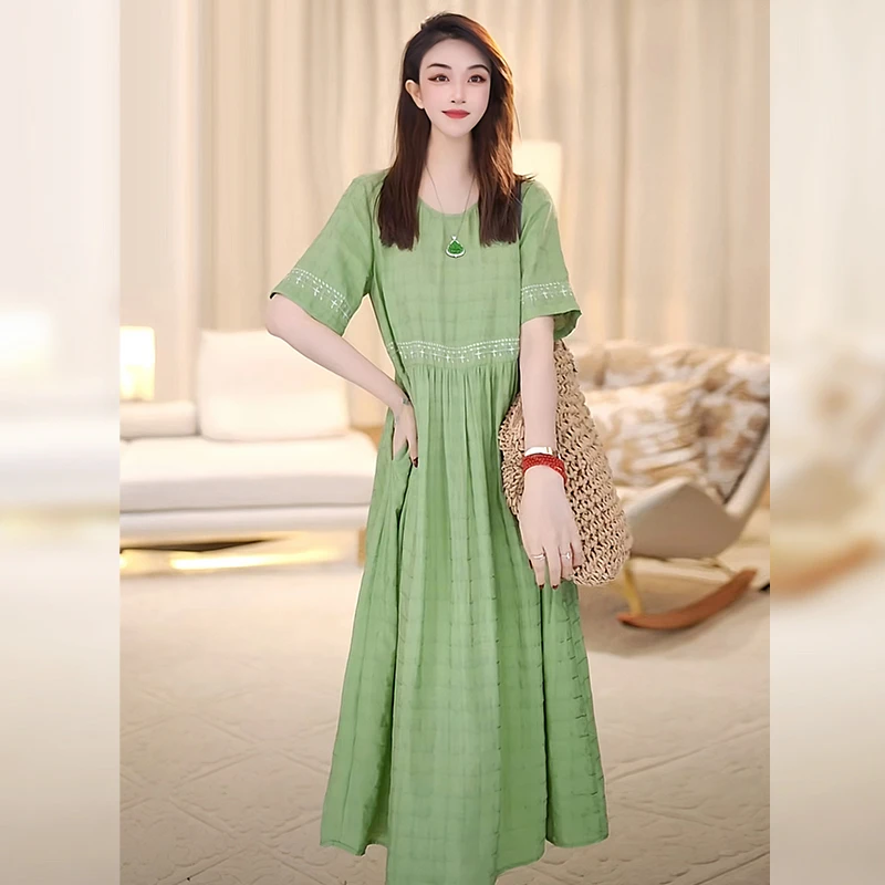 【Linda姐高端线】【尤莱特】夏季气质轻奢收腰女装连衣裙AS4LJS1298