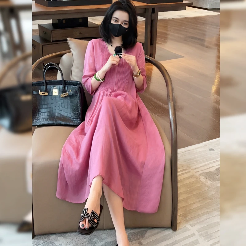 【Linda姐高端线】【尤莱特】夏季新款气质高档女装连衣裙AF4LJS0030