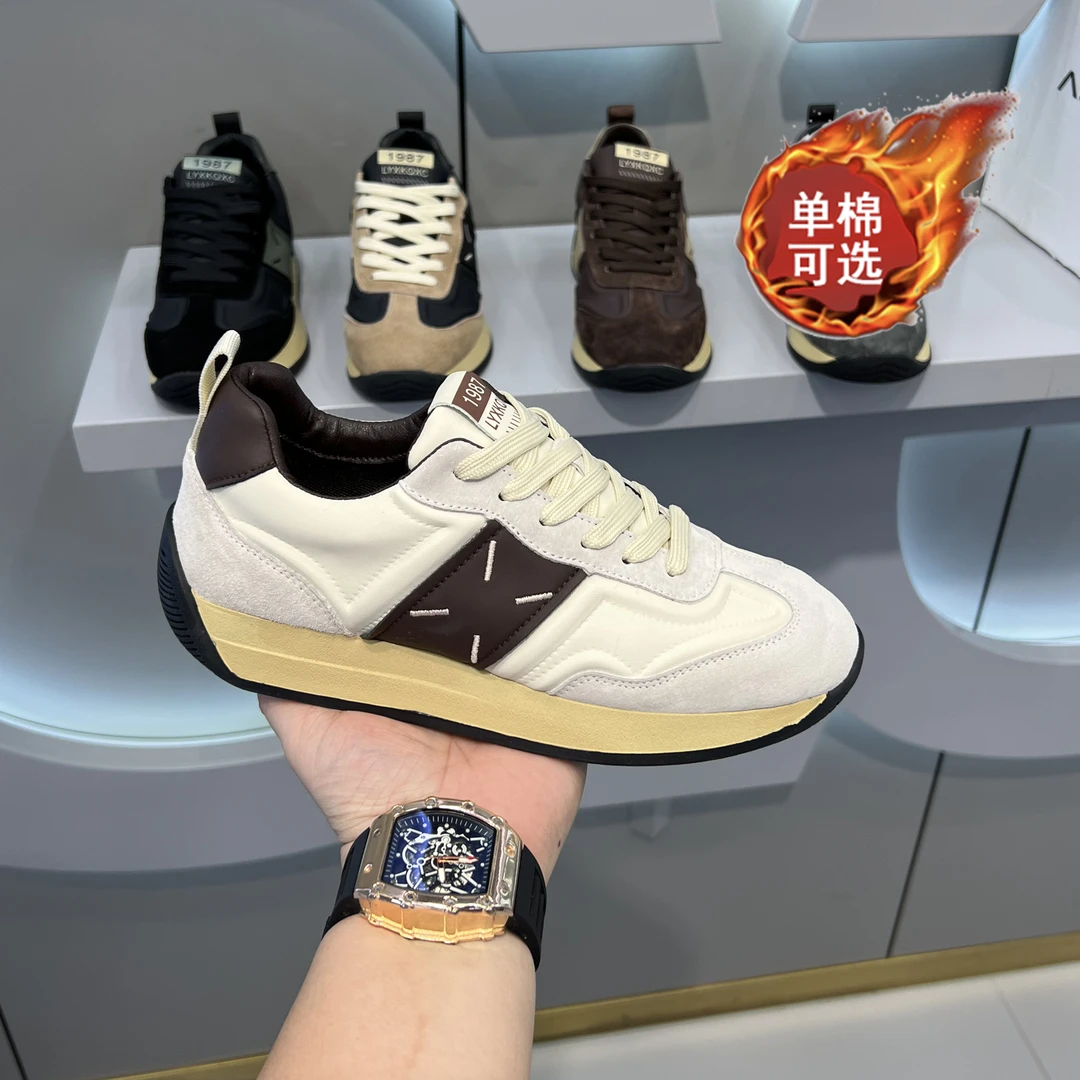秋冬新款男鞋男士时尚休闲百搭潮流潮鞋棉鞋加绒保暖阿甘轻奢高级