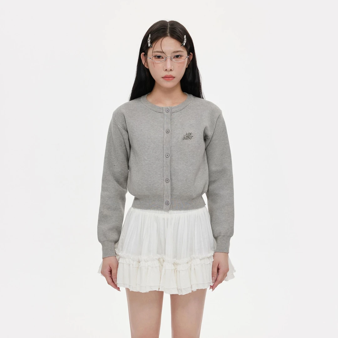 【清清】NCXK秋季少女谬感小短款毛衣开衫韩系净色百搭针织衫MY216