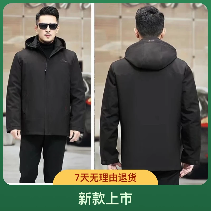 2026新款男士商务休闲活帽可脱卸内胆派克服（毛袖护毛衬）
