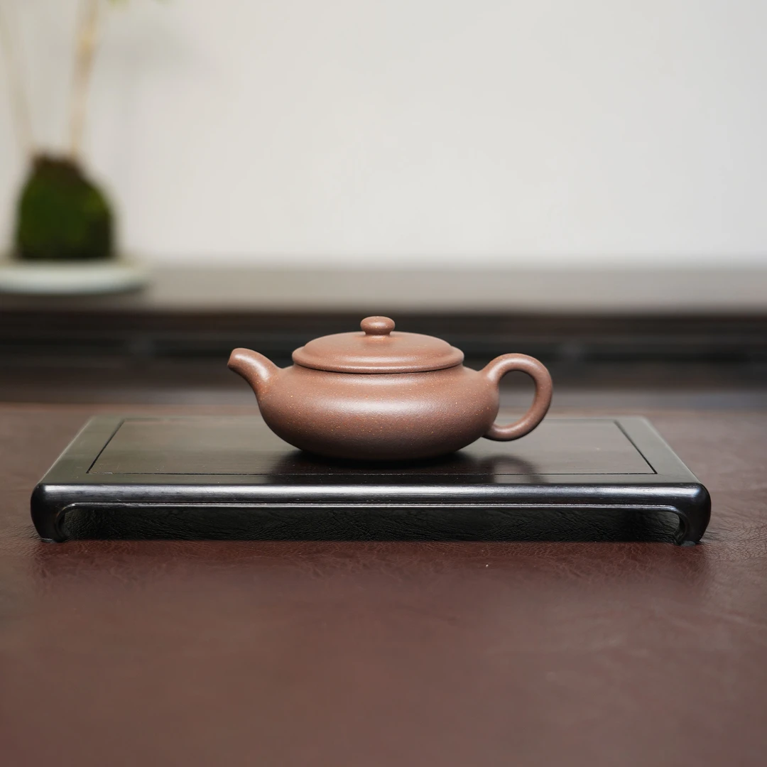 玖嘉紫砂|扁古张寅门下弟子沙莎纯手工手制段泥紫砂壶