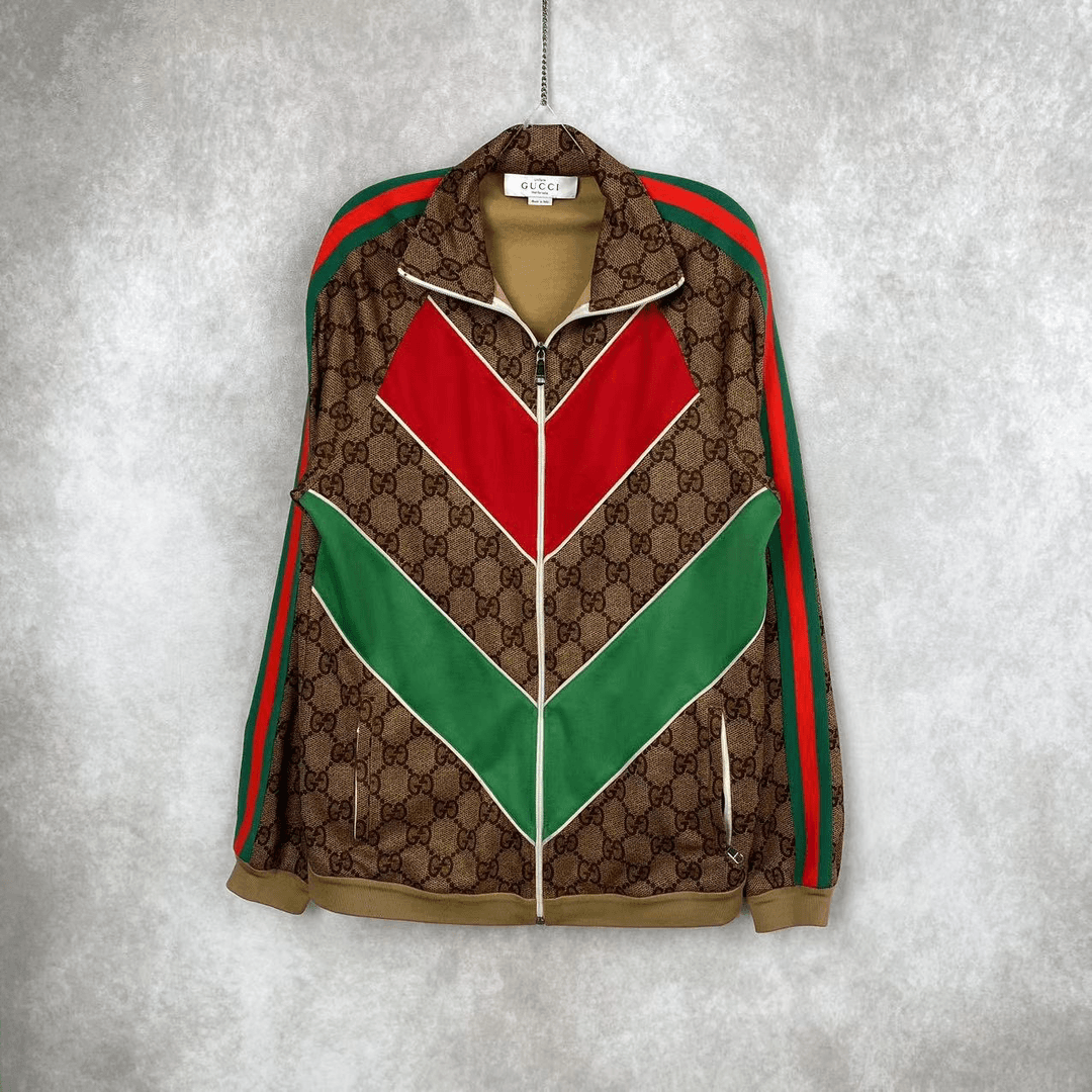 17321 Gucci 古驰 老花彩条针织外套 M码 公价15600 无配件 95新