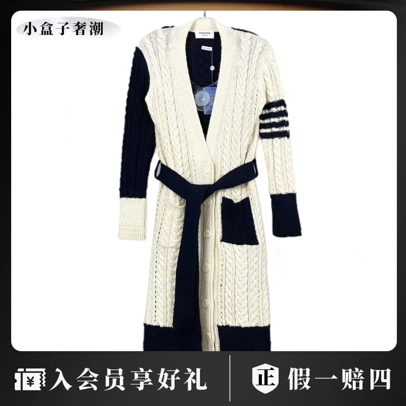 THOMBROWNE 21394 拼接休闲长款毛衣 36码 市场价11000 99新带吊
