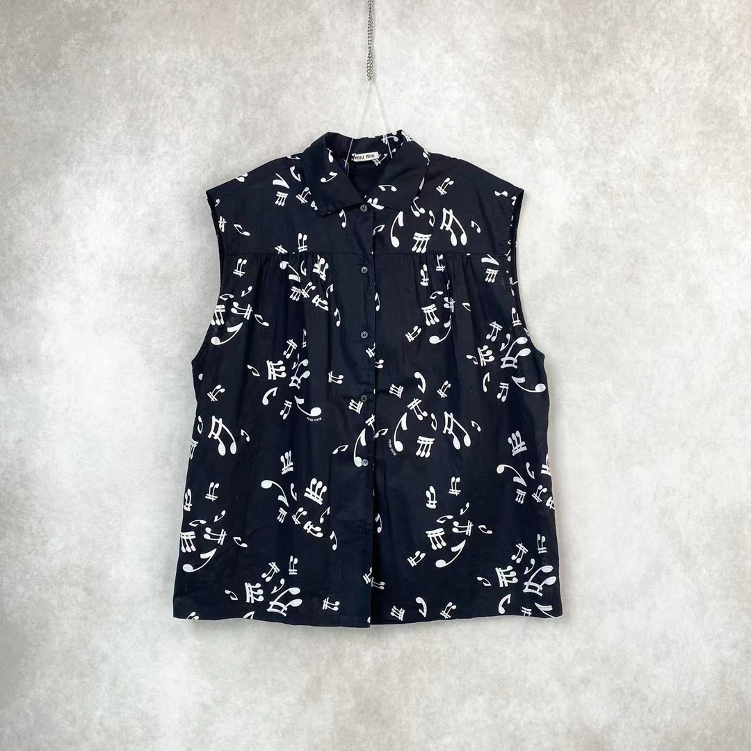 miumiu/谬谬yf911 音符logo无袖上衣 44码