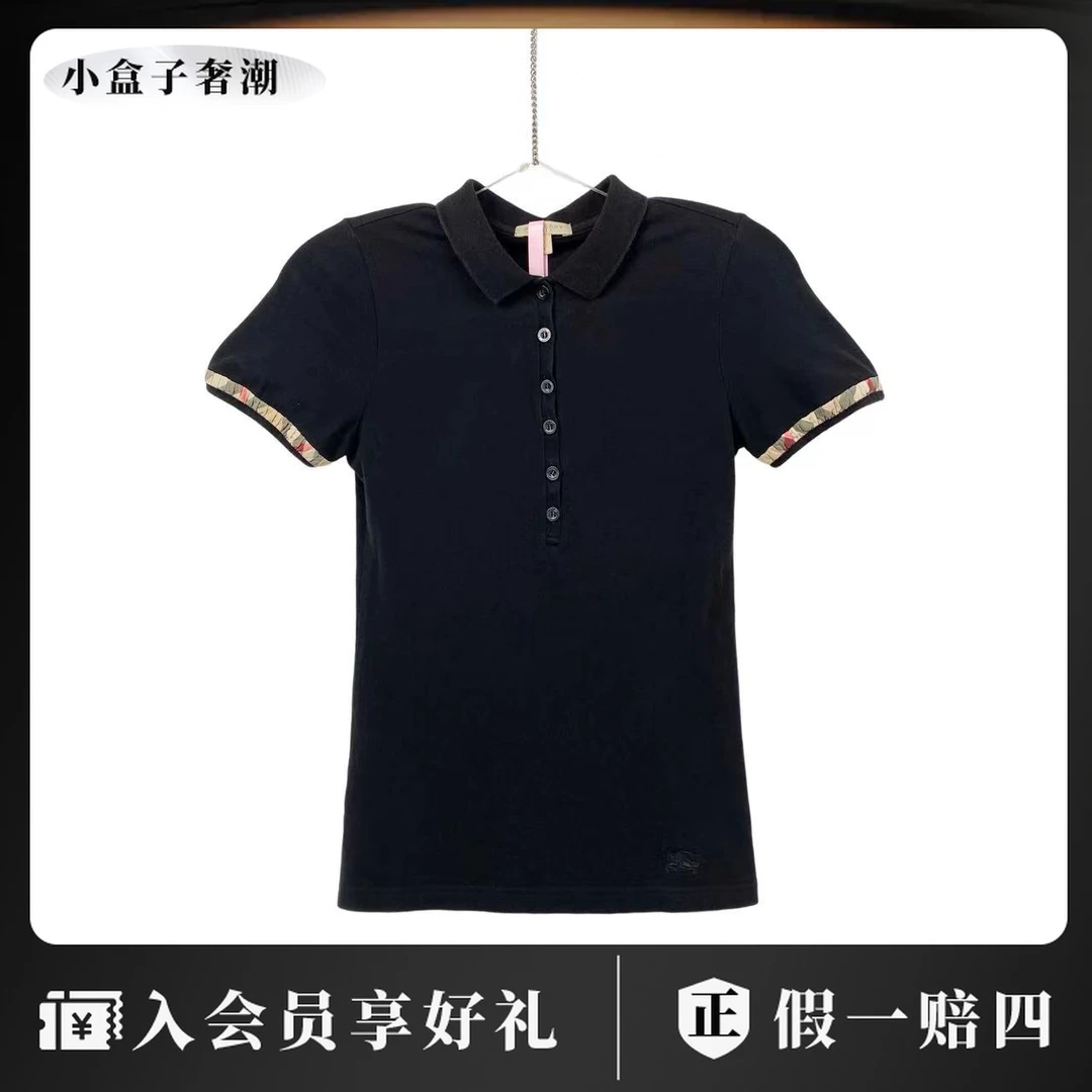 95新 BURBERRY/博柏利  pp零九一 棉 战马刺绣logo短袖 xs码