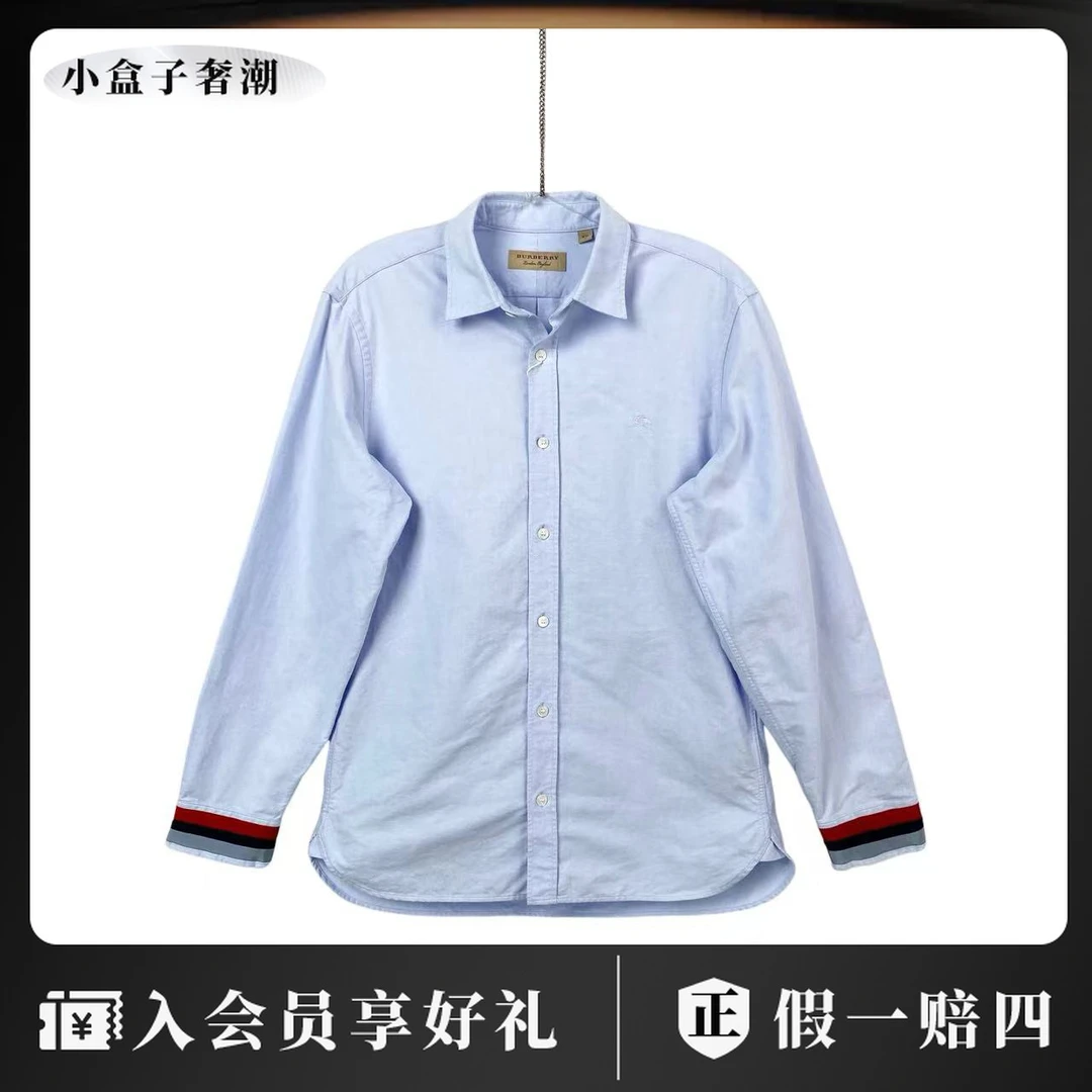 95新 BURBERRY/博柏利  pp零六六 棉 战马刺绣衬衫 M码