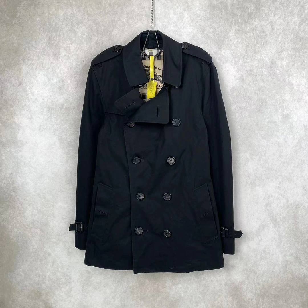 BURBERRY/博柏利 20220 切尔西黑色风衣 44码  95新