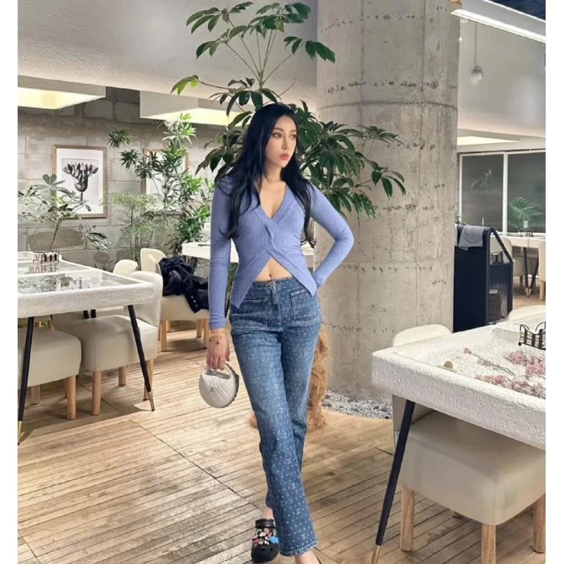 Chanel/香奈儿20969 波点logo牛仔裤 42码
