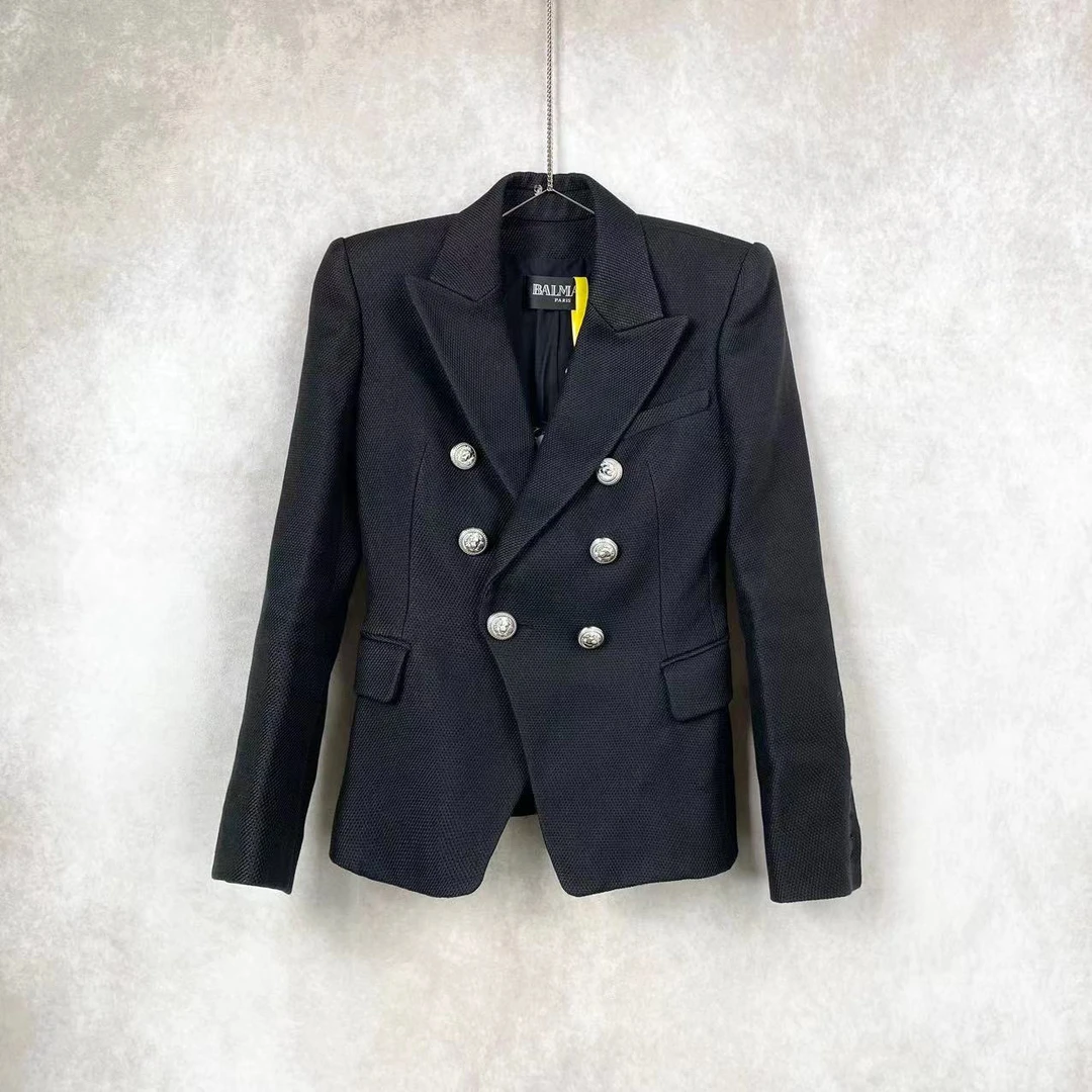 BALMAIN/巴尔曼23073  黑色编织外套 36码