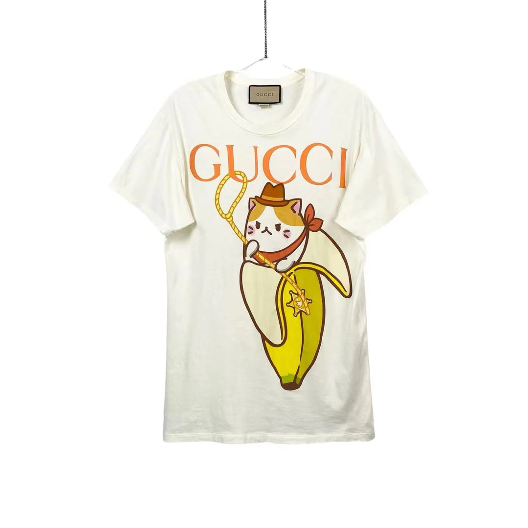 GUCCI/古驰 bb0347 香蕉猫短袖 s码 5000 轻微污渍 95新