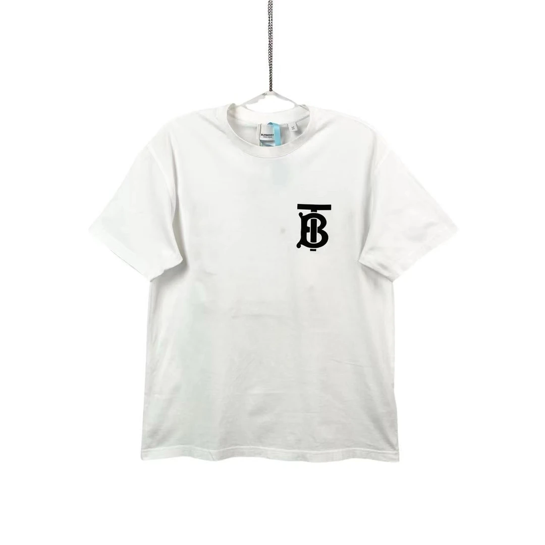 95新 BURBERRY/博柏利 bb零八二二 棉 白色tb短袖 xs码