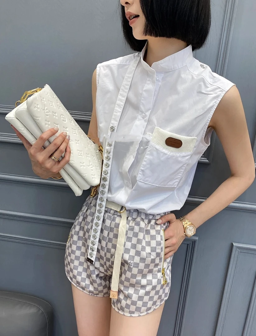 95新 LouisVuitton/路易威登 二一九四五 棋盘格短裤 38码 95新
