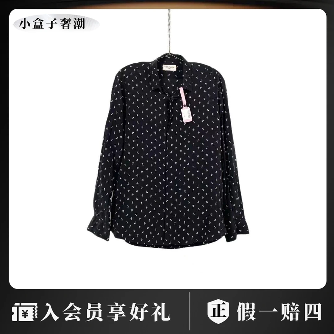 23179 slp 黑色波点衬衫 39码