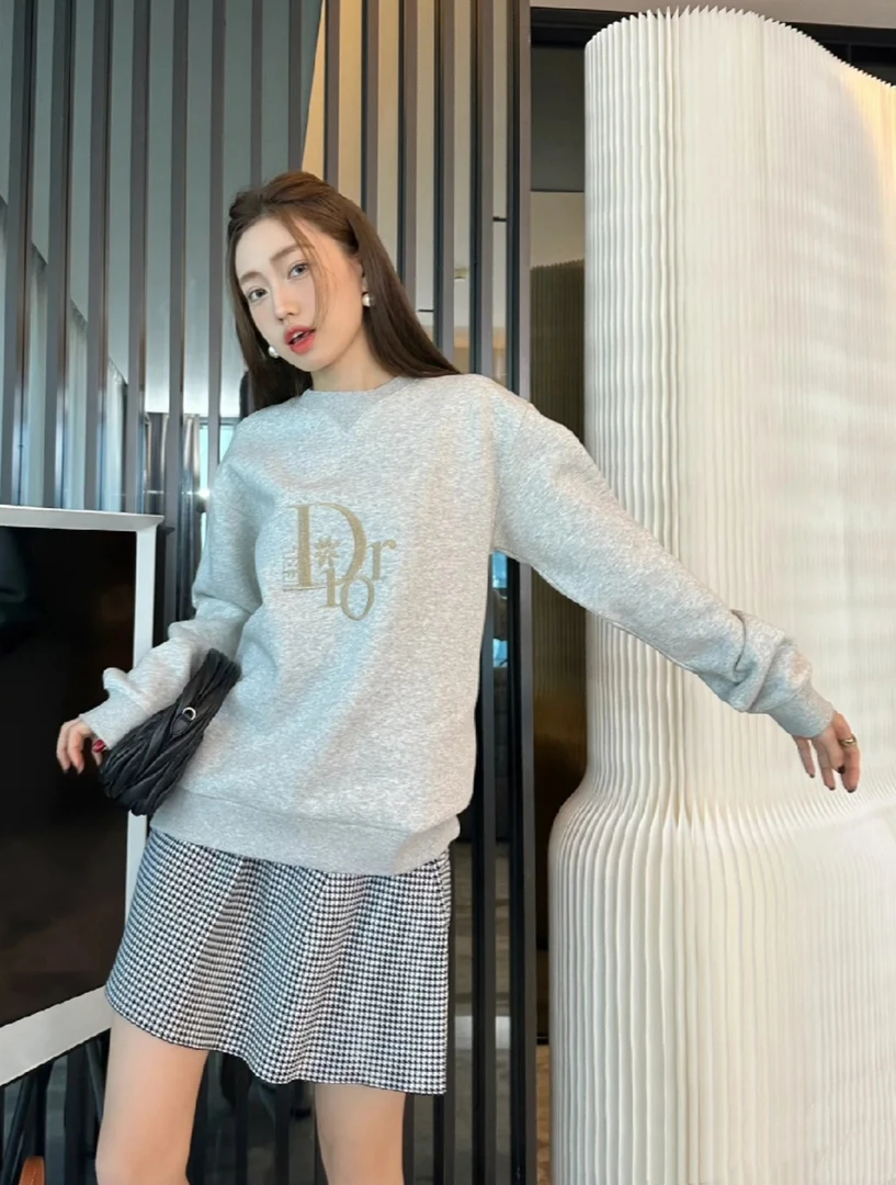 xj0005 Dior 迪奥 灰色logo刺绣卫衣 XL码 公价13000 吊牌 99新