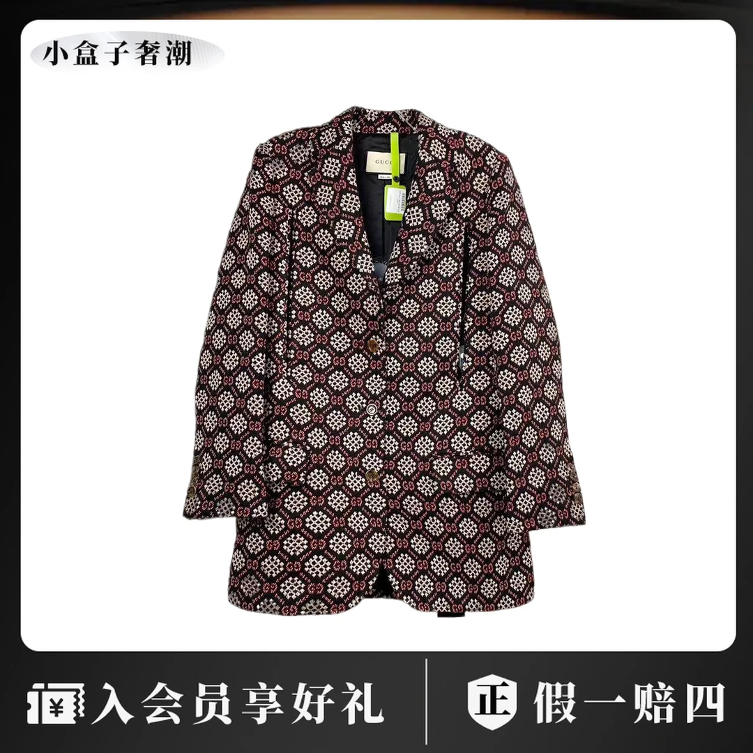 GUCCI/古驰 yf988 老花羊毛西服 36码 市场价23800 99新