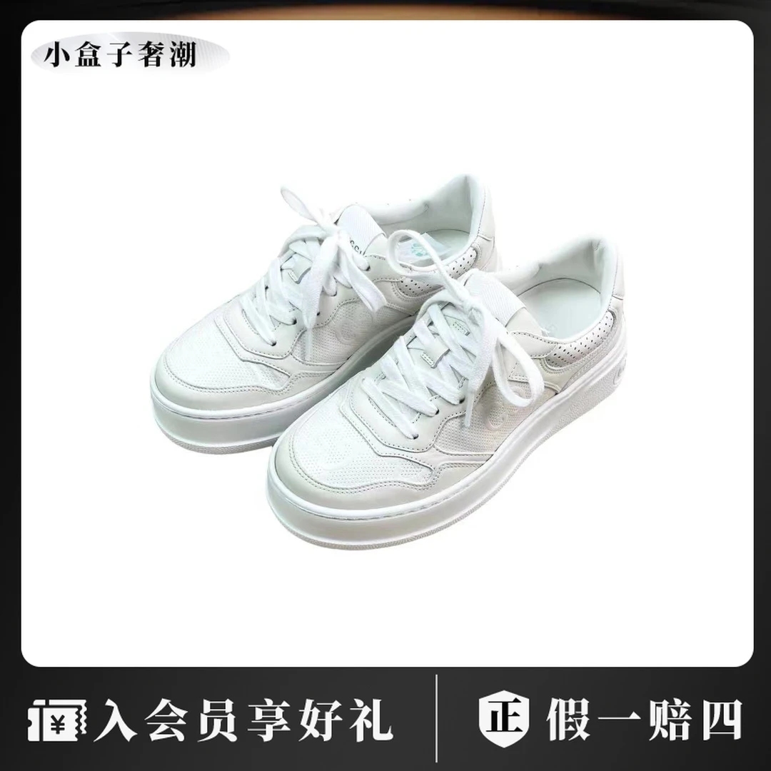 GUCCI/古驰 ql0017 白色老花饼干鞋 .5码 7700 99新