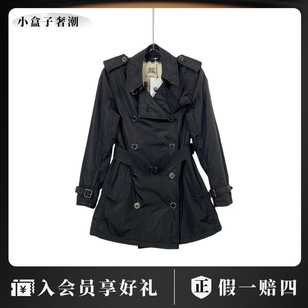 BURBERRY/博柏利SS0051 黑色风衣 44码