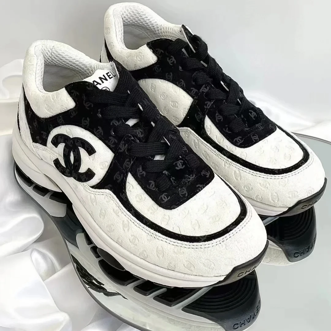 Chanel/香奈儿18419 白色满印运动鞋 36码