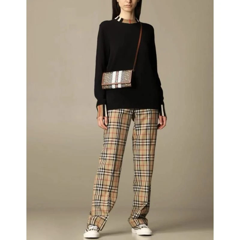 BURBERRY/博柏利22643 黑色经典羊绒衫 xs码