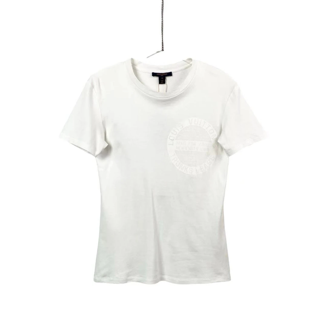 99新 LouisVuitton/路易威登 aa零五零四 棉 暗纹logo图案短袖m码