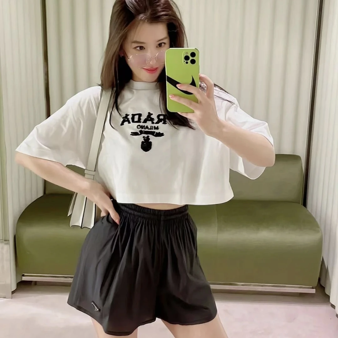 Prada/普拉达 wc0048 白色logo短袖 S码 市场价9150 95新