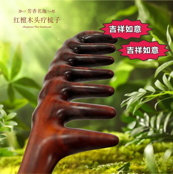红檀木头疗梳,健康从头做起,每天勤梳头健康不用愁