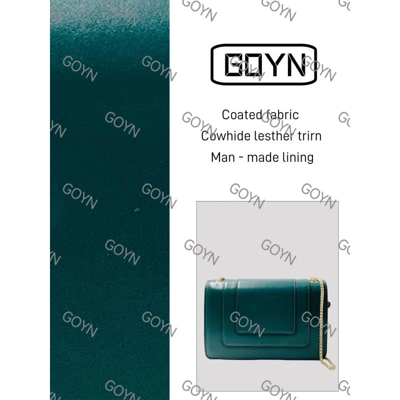 GOYN手工真皮女包舌 0267-1 孔雀绿小号 21cm