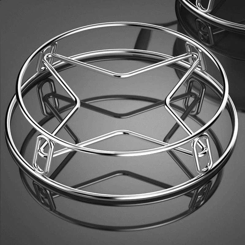 不锈钢锅架厨房家用置物架隔热锅垫多功能蒸架防滑锅具收纳架圆形