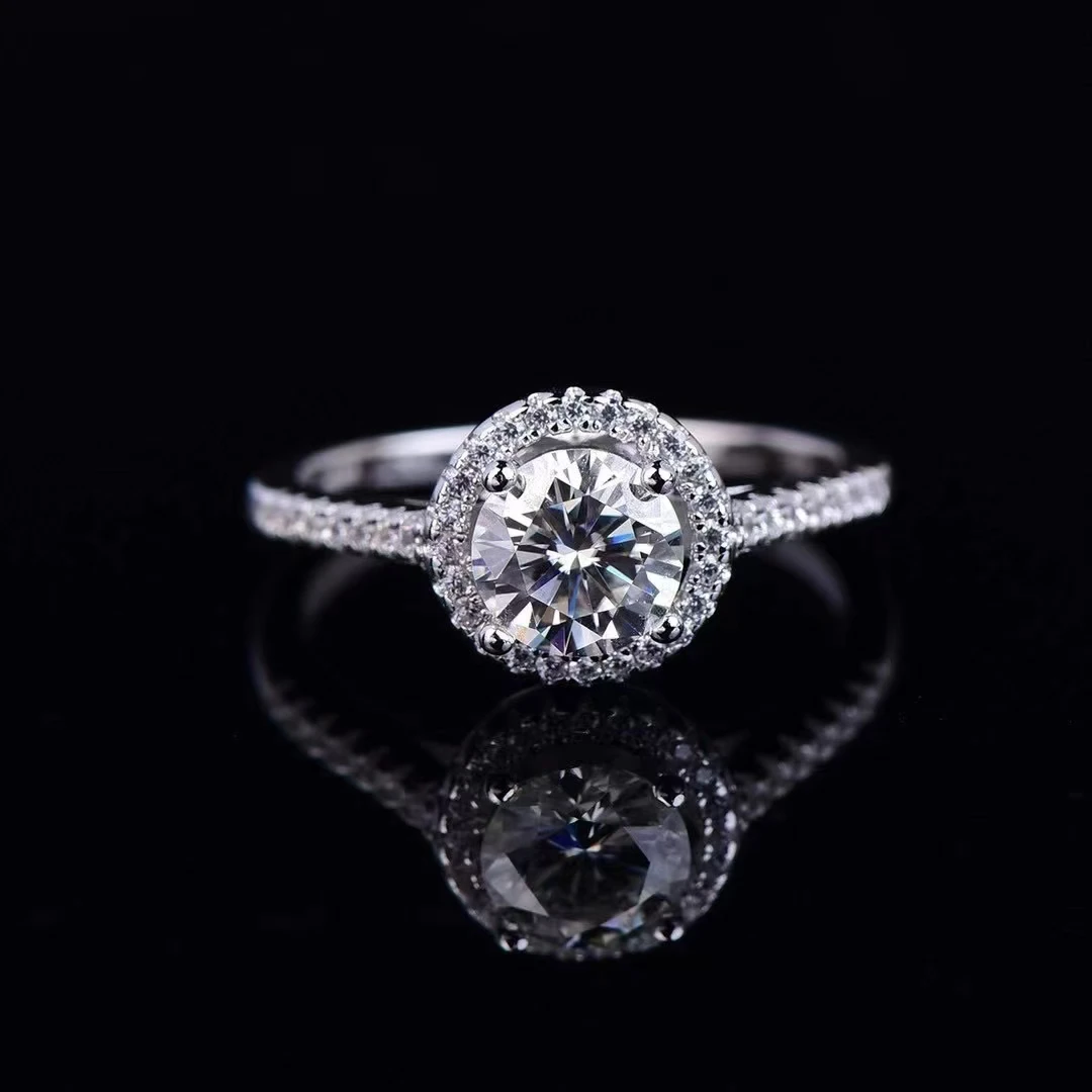 【钻匠坊】女款圆包 0.5ct 1ct 2ct 3ct 戒指