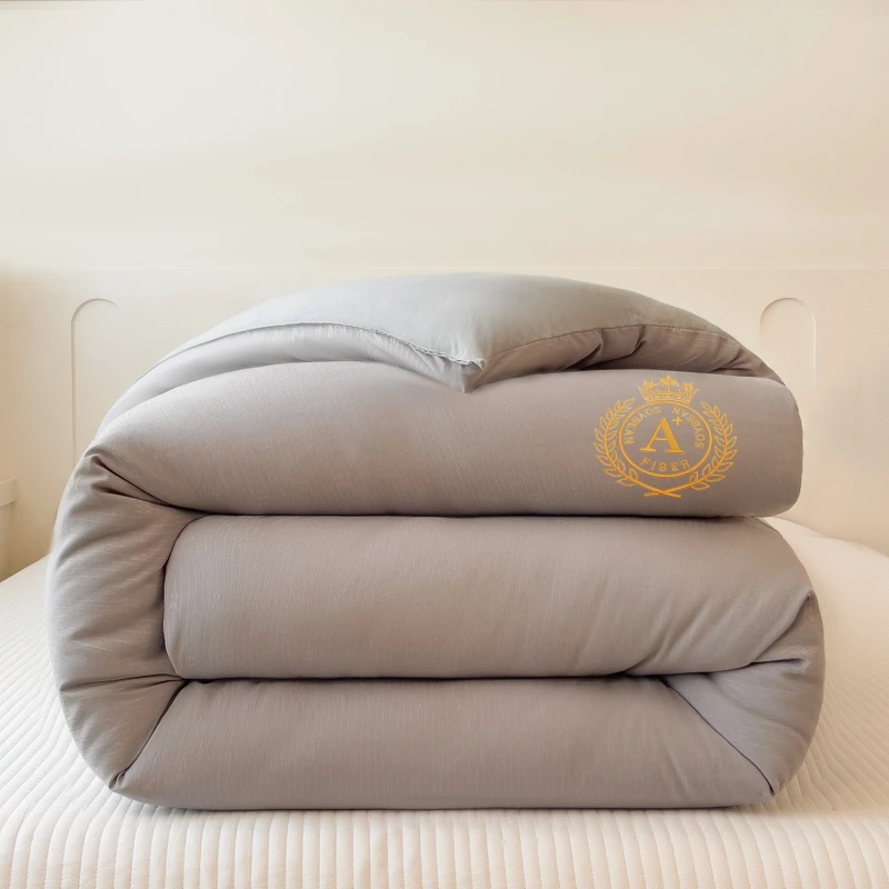 加厚提花刺绣保暖大豆冬被居家宿舍单人双人通用春秋冬季被子被芯