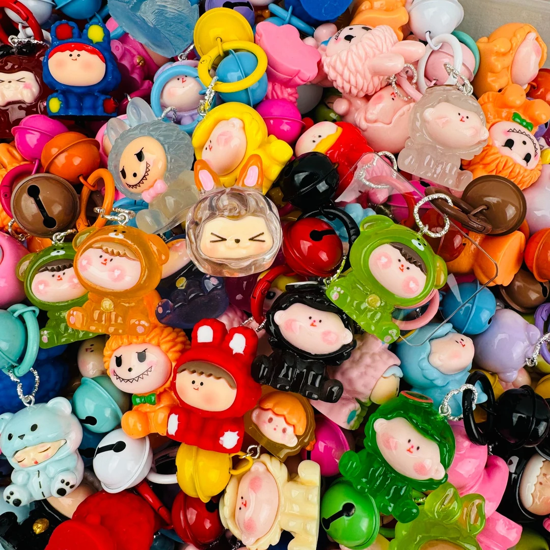 2（直播拆）混款树脂萌粒摆件包包挂价钥匙扣