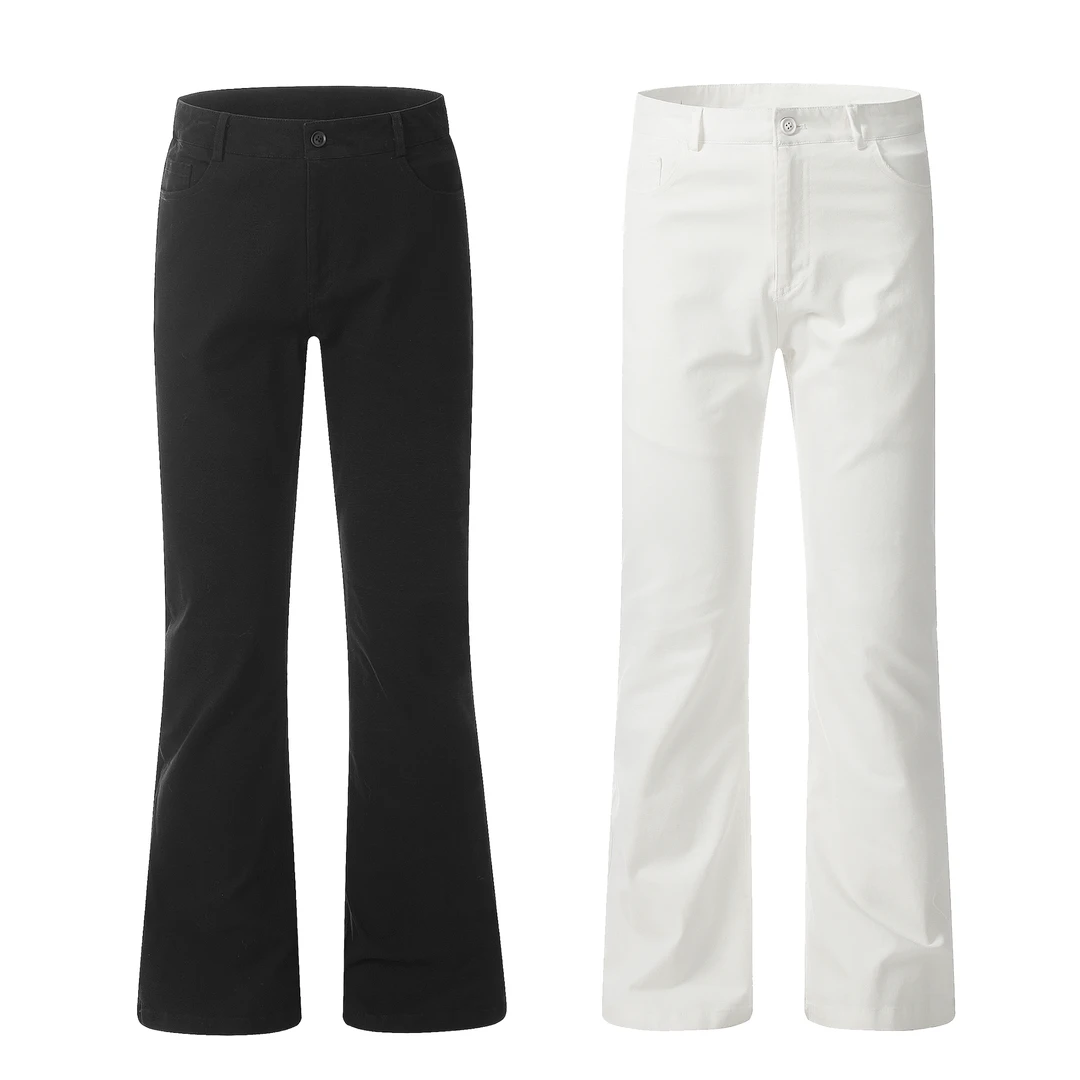 LA17美式复古重磅水洗做旧微喇显瘦牛仔裤休闲直筒男女裤子6232